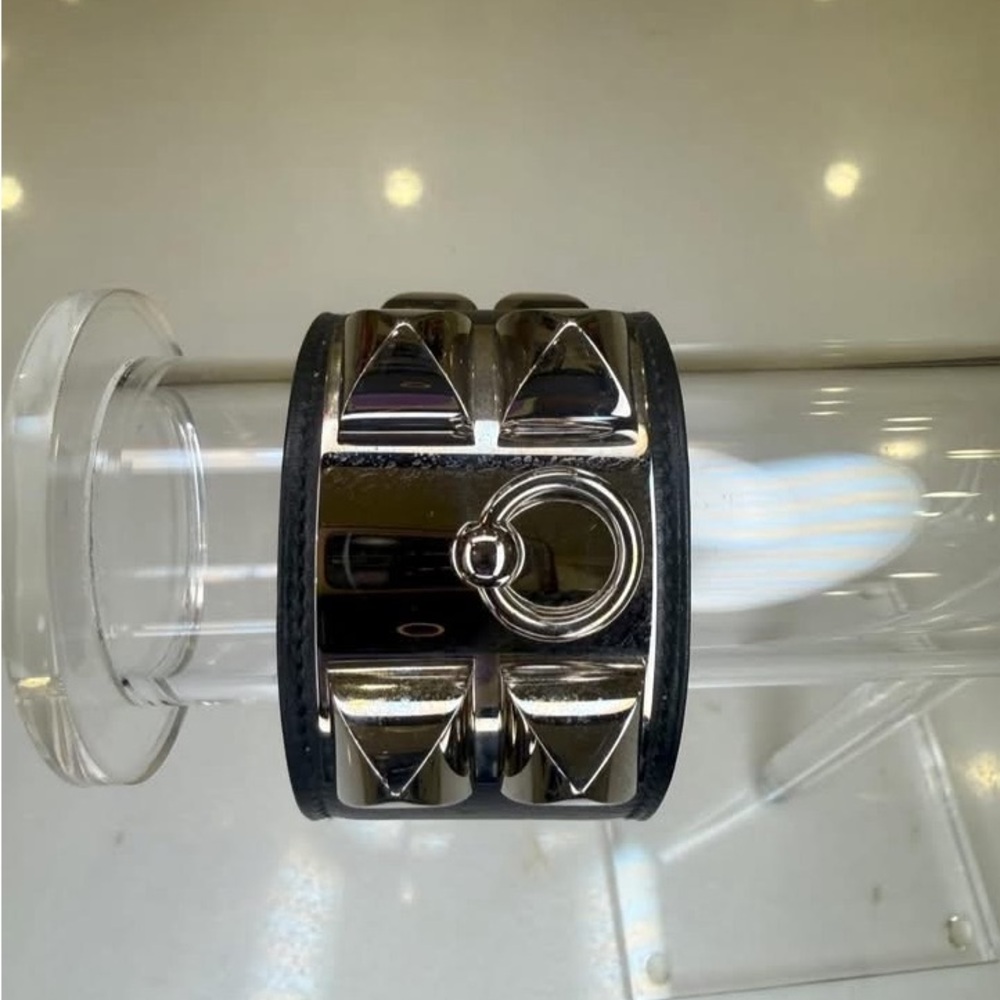 Hermes Leather Collier de Chien Wrap Bracelet.